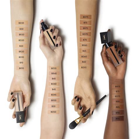 yves saint laurent all hours foundation ln3|ysl foundation color chart.